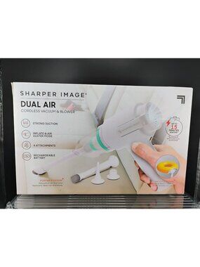 Sharper Image Dual Air Cordless Vacuum & Blower With Attachments
